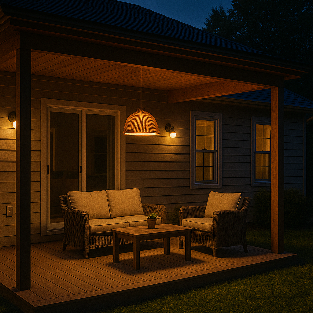 Terrasse avec suspension