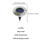 Spot Solaire LED Encastré – Étanche IP65, Éclairage de Jardin, Terrasse et Allée (Phoenix) - LUMICONCEPT