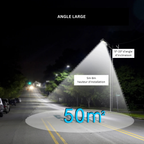 Lampadaire Solaire LED 156 LED avec Capteur de Mouvement – Super Lumineux, Étanche IP65 pour Extérieur (Orion) - LUMICONCEPT