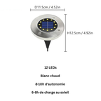 Spot Solaire LED Encastré – Étanche IP65, Éclairage de Jardin, Terrasse et Allée (Phoenix) - LUMICONCEPT