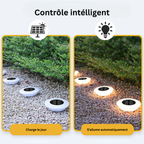 Lot de 4 - Spot Solaire LED Extérieure – Étanche IP65, Éclairage 360°, Jardin, Allée et Terrasse (Lyra) - LUMICONCEPT