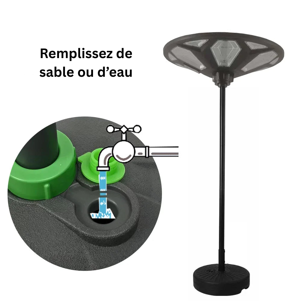 Lampadaire Solaire LED Extérieur – 750 LED, Capteur de Mouvement & Télécommande (Andromeda) - LUMICONCEPT