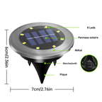 Spot Solaire LED Encastré – Étanche IP65, Éclairage de Jardin et Allée (Andromeda) - LUMICONCEPT