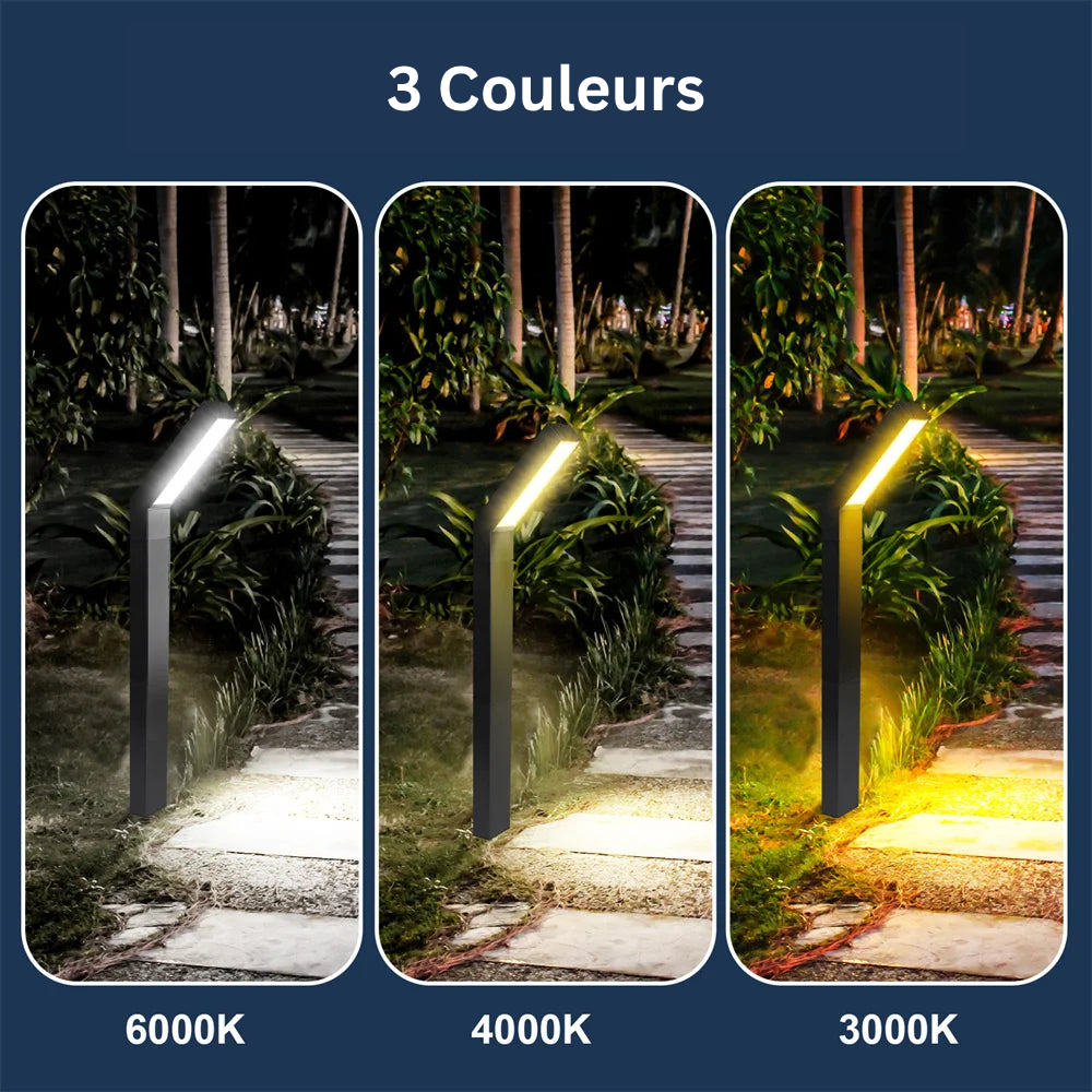 Borne Solaire LED Extérieure – Étanche IP65, Éclairage de Jardin et Allée (Lyra) - LUMICONCEPT