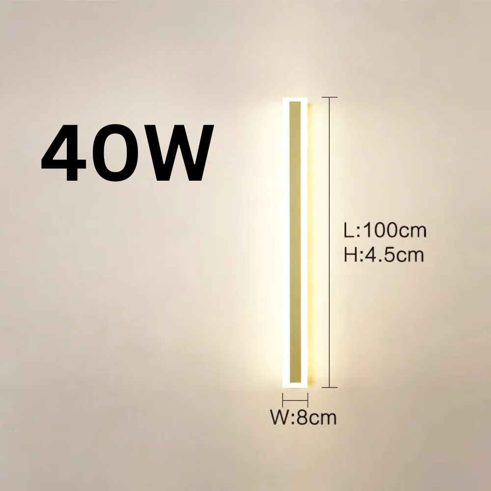 Applique Murale LED Extérieure – Étanche IP65, Longue Lampe pour Couloir, Escalier, Balcon, Entrée et Jardin (Cassiopeia) - LUMICONCEPT