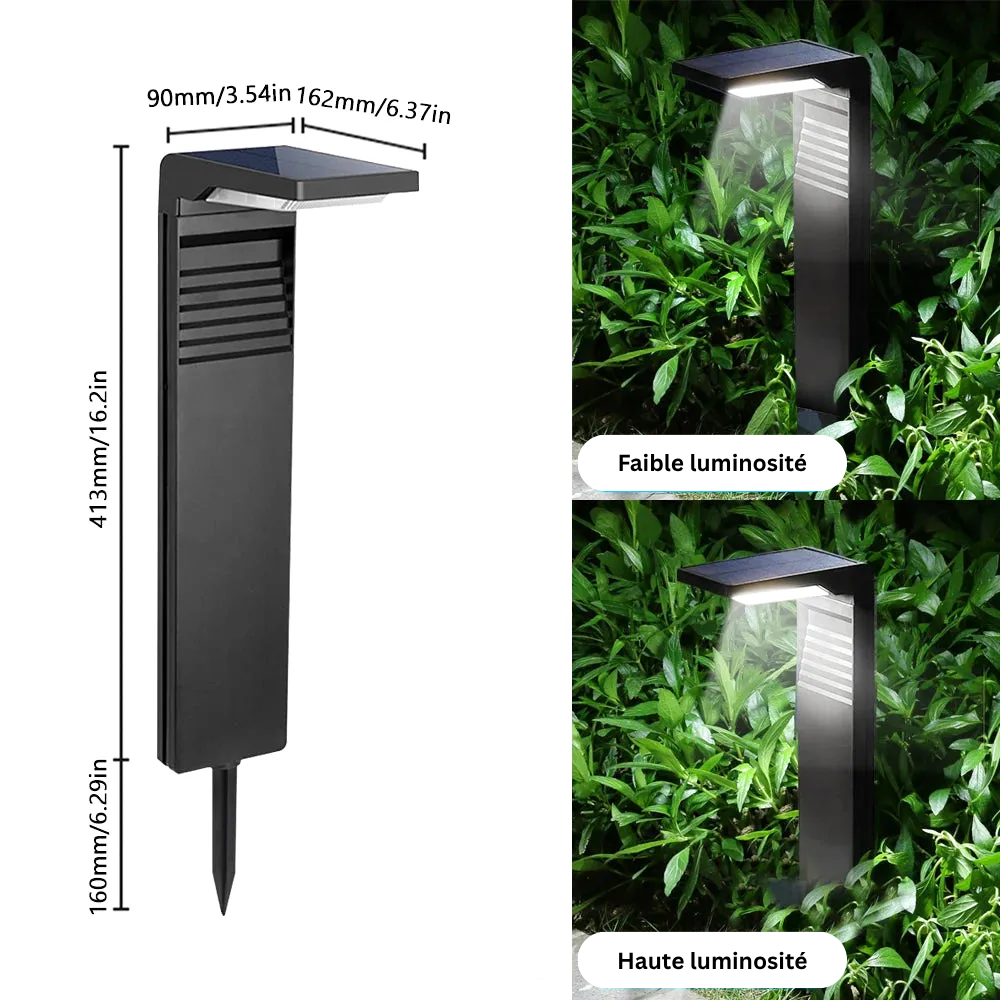 Borne Solaire LED Extérieure – Étanche IP45 - Tête Orientable, 4 Modes, Jardin et Allée (Phoenix) - LUMICONCEPT