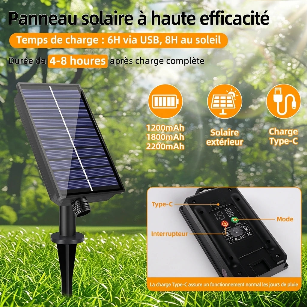 Guirlande Solaire G40 LED – Ampoules Incassables, Étanche, Décoration Terrasse et Jardin (Orion) - LUMICONCEPT