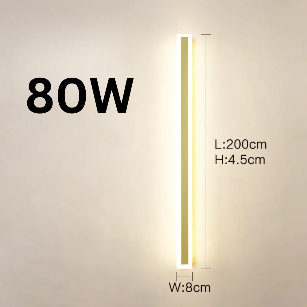 Applique Murale LED Extérieure – Étanche IP65, Longue Lampe pour Couloir, Escalier, Balcon, Entrée et Jardin (Cassiopeia) - LUMICONCEPT