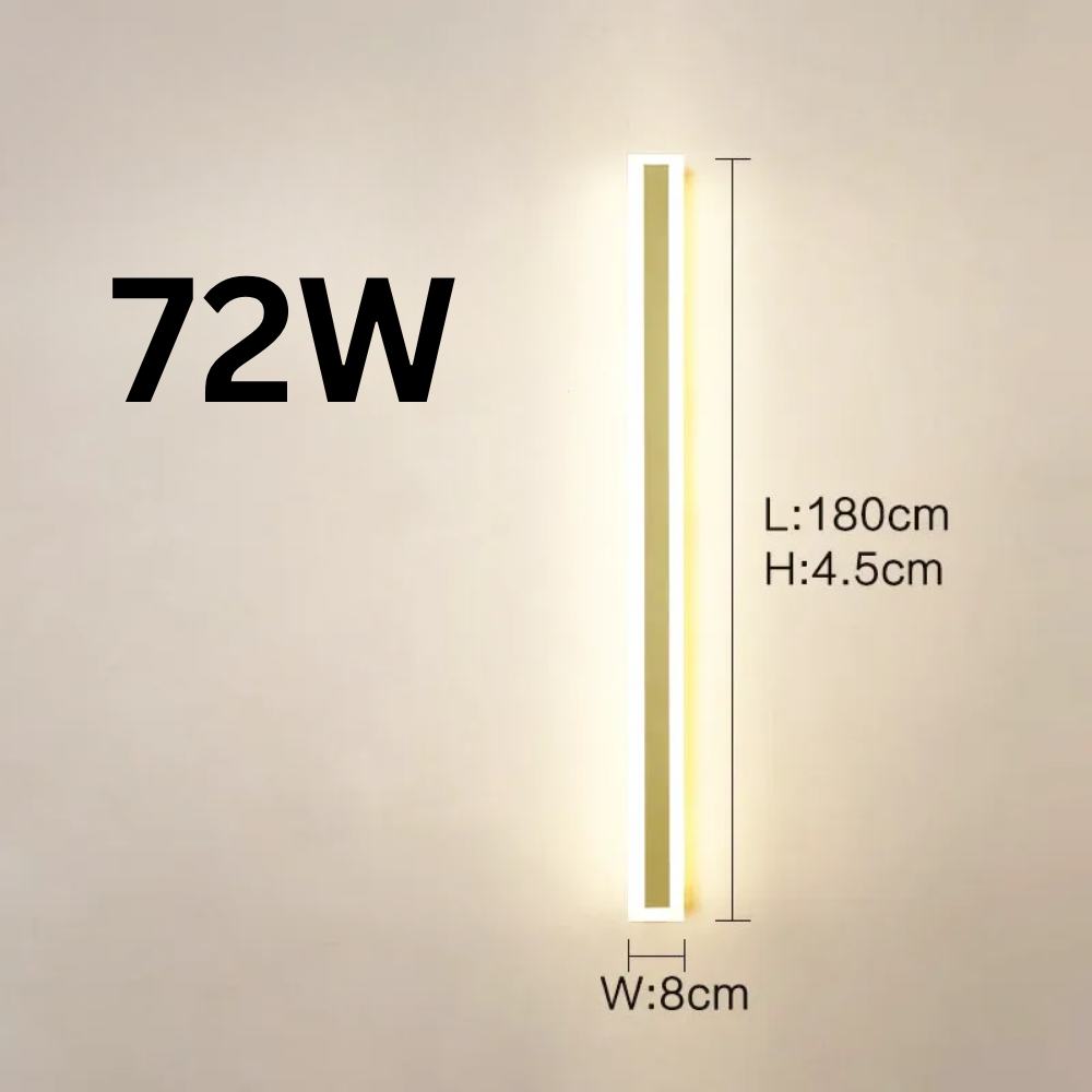 Applique Murale LED Extérieure – Étanche IP65, Longue Lampe pour Couloir, Escalier, Balcon, Entrée et Jardin (Cassiopeia) - LUMICONCEPT