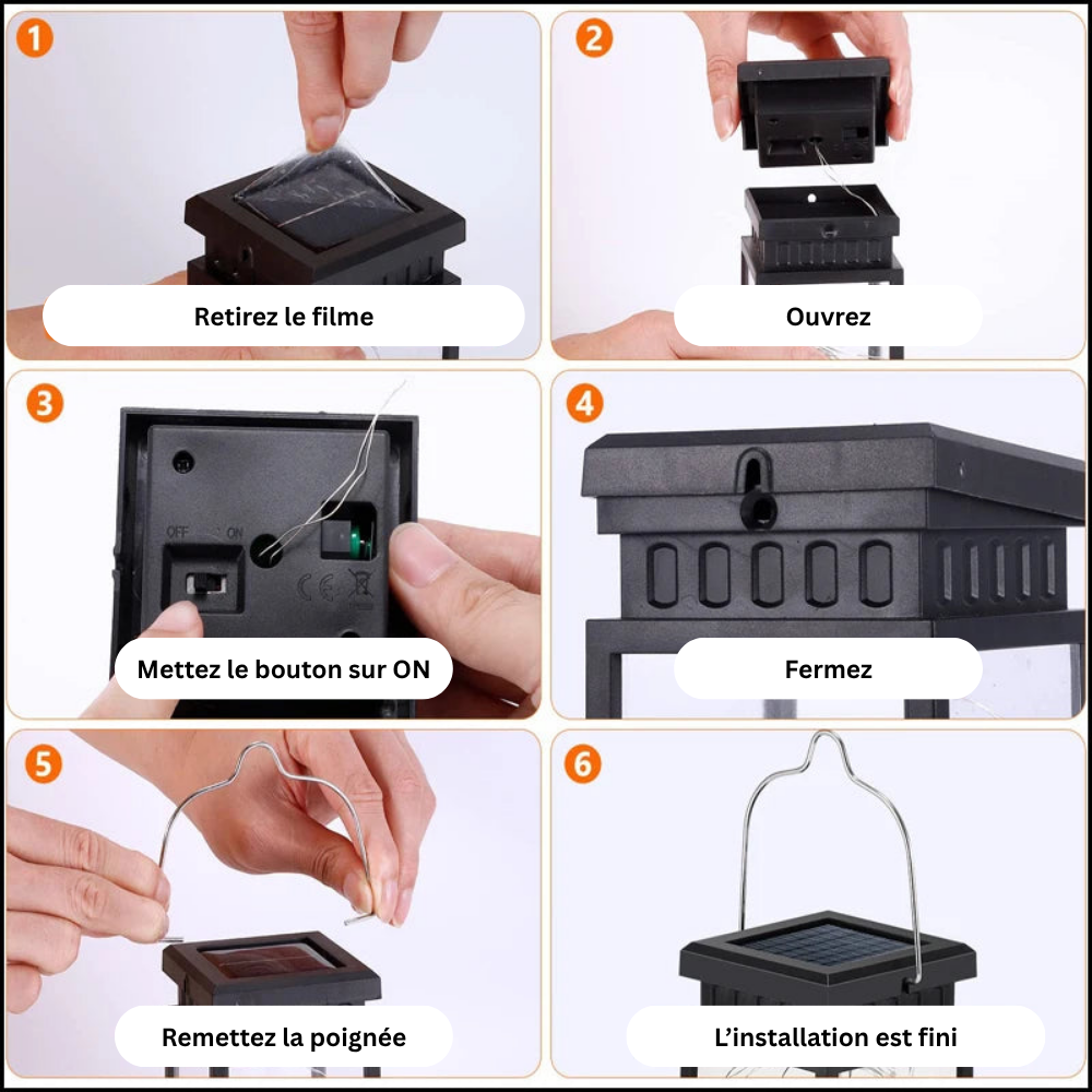 Lanternes Solaires LED – Étanches IP65, Suspendues ou à Poser, Décoration Jardin et Balcon (Andromeda) - LUMICONCEPT