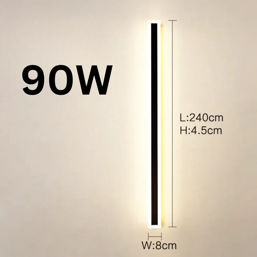 Applique Murale LED Extérieure – Étanche IP65, Longue Lampe pour Couloir, Escalier, Balcon, Entrée et Jardin (Cassiopeia) - LUMICONCEPT