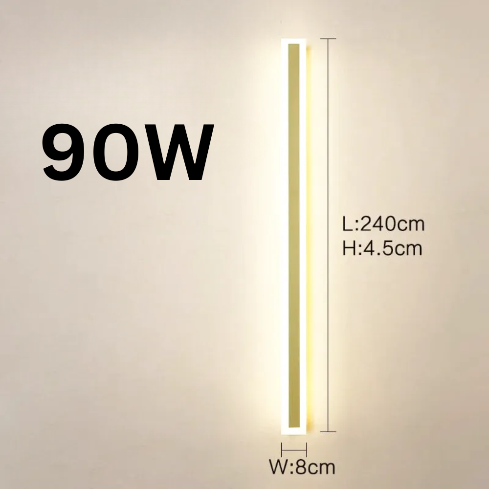 Applique Murale LED Extérieure – Étanche IP65, Longue Lampe pour Couloir, Escalier, Balcon, Entrée et Jardin (Cassiopeia) - LUMICONCEPT