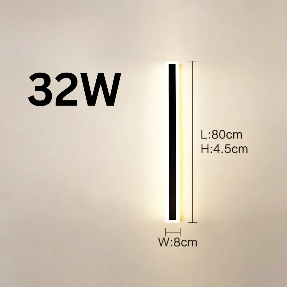 Applique Murale LED Extérieure – Étanche IP65, Longue Lampe pour Couloir, Escalier, Balcon, Entrée et Jardin (Cassiopeia) - LUMICONCEPT