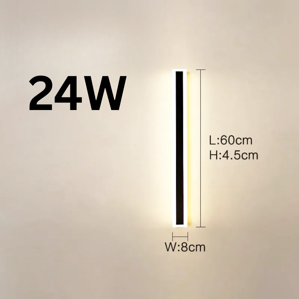 Applique Murale LED Extérieure – Étanche IP65, Longue Lampe pour Couloir, Escalier, Balcon, Entrée et Jardin (Cassiopeia) - LUMICONCEPT