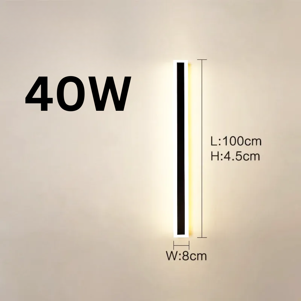 Applique Murale LED Extérieure – Étanche IP65, Longue Lampe pour Couloir, Escalier, Balcon, Entrée et Jardin (Cassiopeia) - LUMICONCEPT