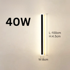 Applique Murale LED Extérieure – Étanche IP65, Longue Lampe pour Couloir, Escalier, Balcon, Entrée et Jardin (Cassiopeia) - LUMICONCEPT