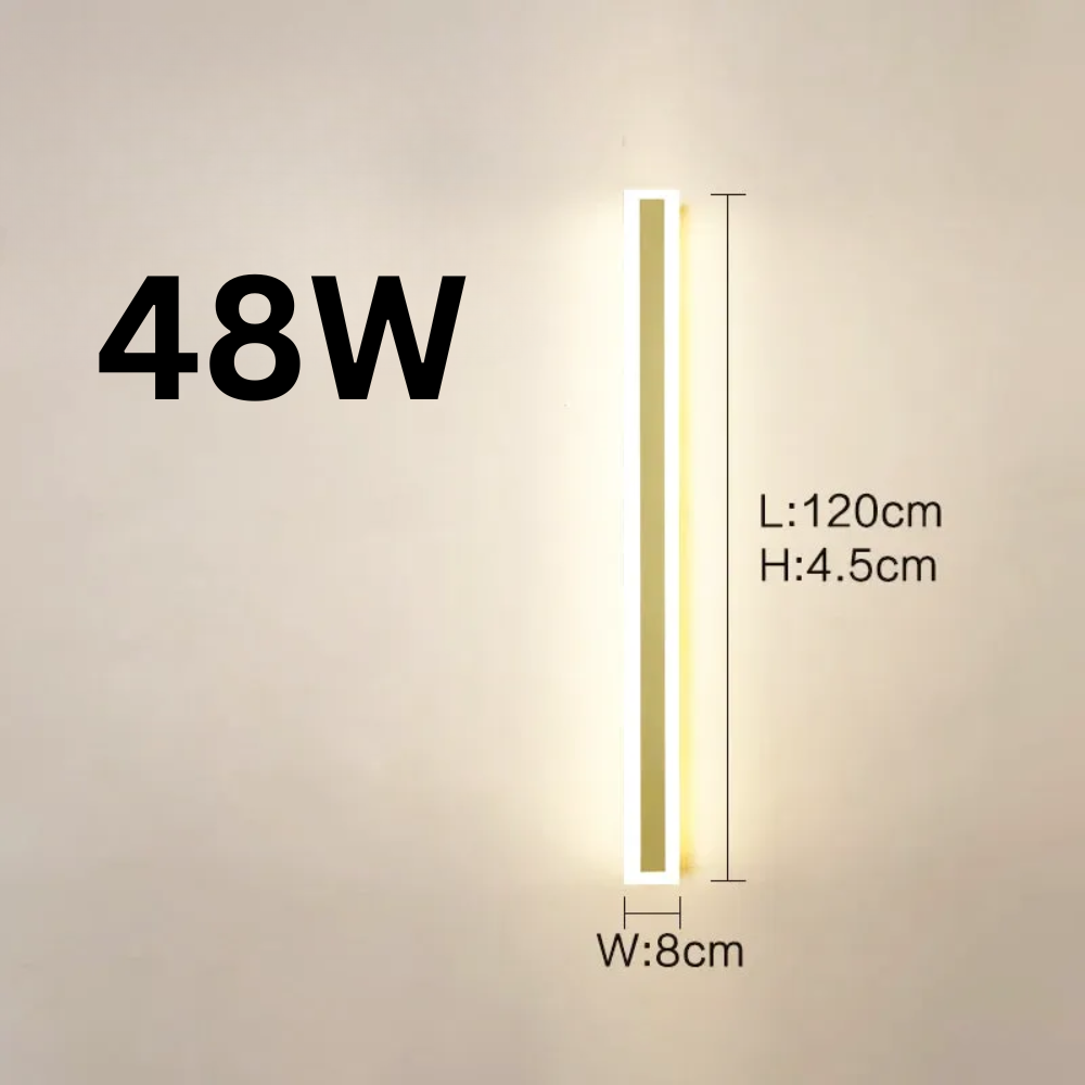 Applique Murale LED Extérieure – Étanche IP65, Longue Lampe pour Couloir, Escalier, Balcon, Entrée et Jardin (Cassiopeia) - LUMICONCEPT