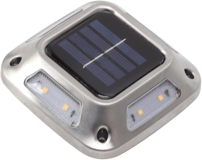 Lot de 4 Spots Solaires LED Extérieurs 8LED – Étanches IP65, Sans Fil, Idéals Allées, Escaliers & Terrasses (Cygnus) - LUMICONCEPT