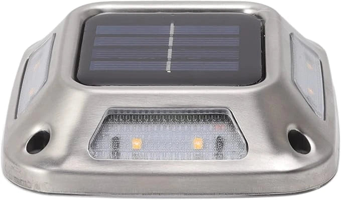 Lot de 4 Spots Solaires LED Extérieurs 8LED – Étanches IP65, Sans Fil, Idéals Allées, Escaliers & Terrasses (Cygnus) - LUMICONCEPT