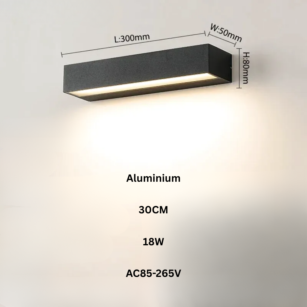 Applique Murale LED Extérieure – Étanche IP65, Aluminium, Décoration Porche, Maison et Garage (Hydra) - LUMICONCEPT