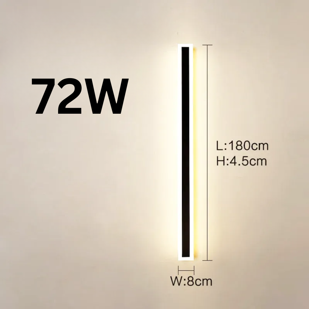 Applique Murale LED Extérieure – Étanche IP65, Longue Lampe pour Couloir, Escalier, Balcon, Entrée et Jardin (Cassiopeia) - LUMICONCEPT