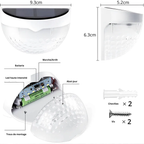 Applique Murale Solaire LED Ondulée – Étanche IP65 pour Clôtures, Jardins et Terrasses (Procyon) - LUMICONCEPT