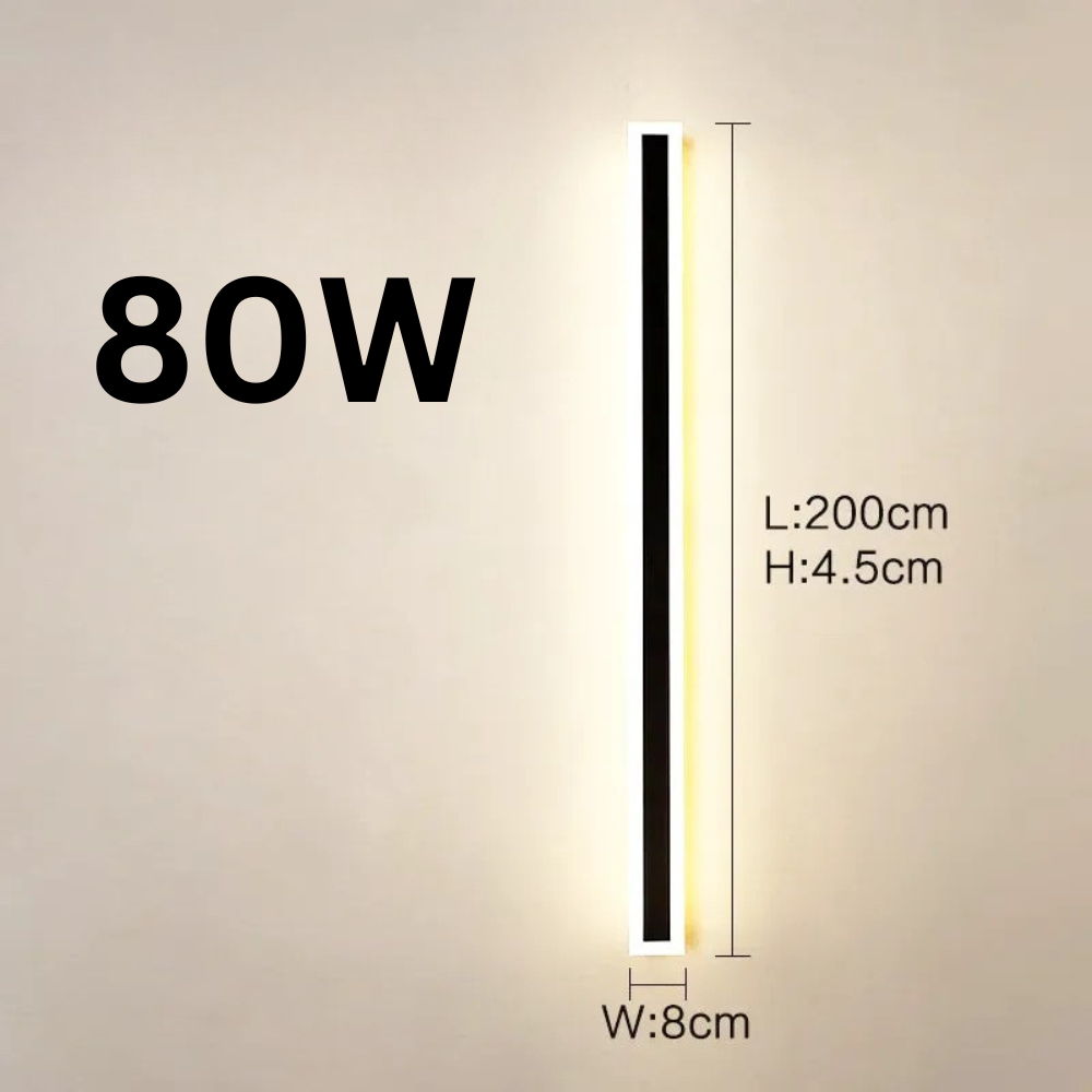 Applique Murale LED Extérieure – Étanche IP65, Longue Lampe pour Couloir, Escalier, Balcon, Entrée et Jardin (Cassiopeia) - LUMICONCEPT