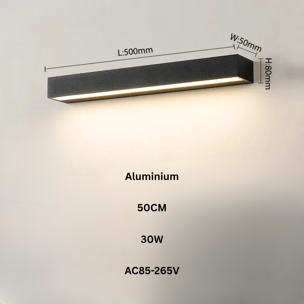 Applique Murale LED Extérieure – Étanche IP65, Aluminium, Décoration Porche, Maison et Garage (Hydra) - LUMICONCEPT