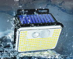 Projecteur Mural Solaire LED Extérieure – Étanche IP65, 148 LED Ultra-Lumineuses avec Détecteur de Mouvement, 3 Modes, Éclairage Sécurité (Cygnus) - LUMICONCEPT