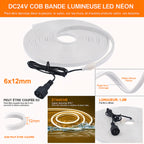 Bande LED Solaire Étanche IP68 – Flexible & Néon Décoratif Extérieur (Andromeda Blanc) - LUMICONCEPT