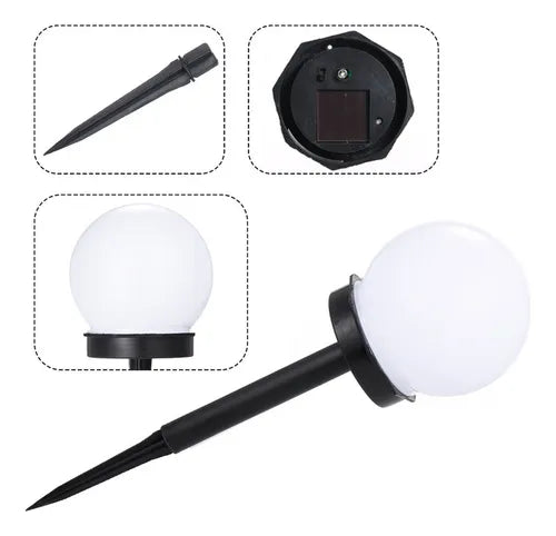 Balise Lampe Solaire LED Extérieure – Ampoule Étanche, Éclairage Jardin et Allée (Orion)