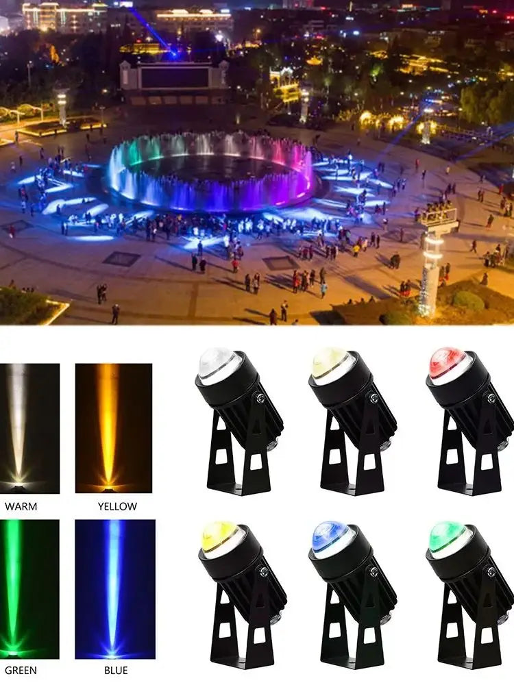 Projecteur LED Extérieur Étanche IP65 – 9/20W, Éclairage Paysager RGB avec Angle Réglable (Andromeda) LUMICONCEPT