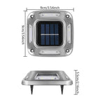 Lot de 4 Spots Solaires LED Extérieurs 8LED – Étanches IP65, Sans Fil, Idéals Allées, Escaliers & Terrasses (Cygnus) LUMICONCEPT