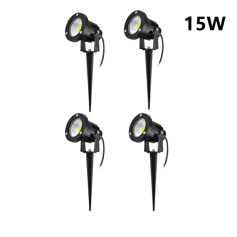 Projecteur LED de Jardin sur Piquet 15W – Étanche IP65, Éclairage Extérieur AC/DC (Cygnus) LUMICONCEPT