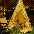 Guirlande Solaire LED Lierre – Étanche, Vigne Artificielle Feuilles d’Érable, Décoration Clôture et Jardin (Draco) LUMICONCEPT