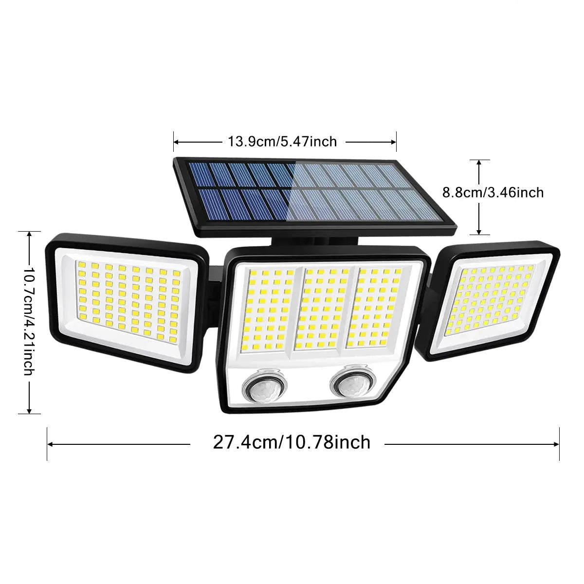 Dimensions de l'applique solaire