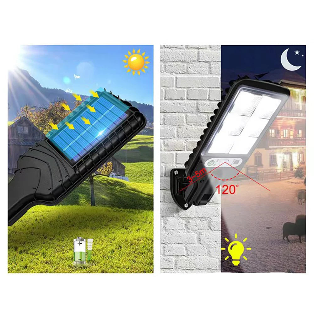 Projecteur Murale Solaire LED – 3 Modes avec Détection de Mouvement, Étanche IP55 (Bellatrix) LUMICONCEPT