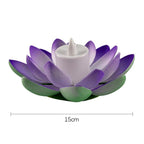 Veilleuse flottante Lotus LED – Double pétale, 7 couleurs, décoration piscine & étang - LUMICONCEPT