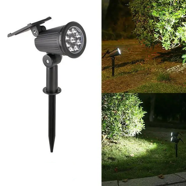 Projecteur Solaire 9 LED – Étanche IP65, Luminosité Réglable pour Jardin, Allée, Pelouse et Extérieur (Andromeda) LUMICONCEPT