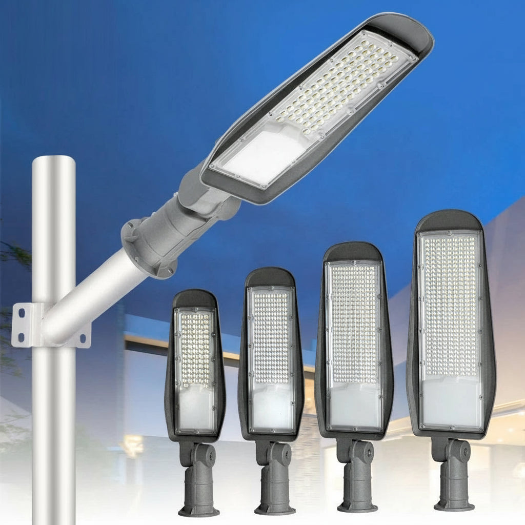 Lampadaire LED Extérieur 220V 50W/100W/200W – Éclairage de Jardin & Routes, Étanche IP66 (Orion) LUMICONCEPT