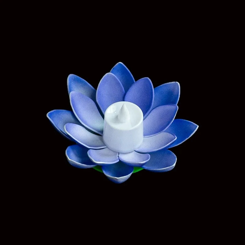 Veilleuse flottante Lotus LED – Double pétale, 7 couleurs, décoration piscine & étang - LUMICONCEPT