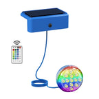 Lumières solaires submersibles pour piscine – IP68, LED RGB 16 couleurs avec télécommande et minuterie - LUMICONCEPT