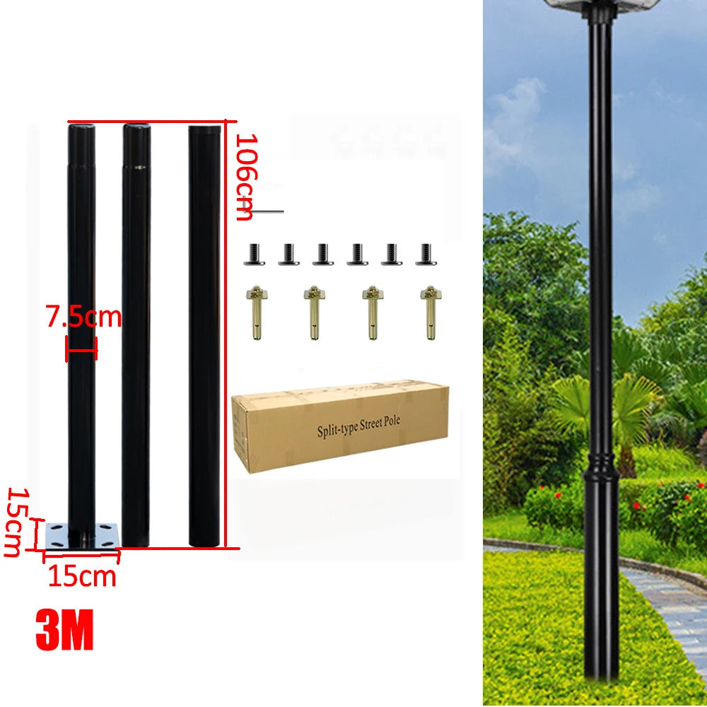 Lampadaire Solaire LED Extérieur – 750 LED, Capteur de Mouvement & Télécommande (Andromeda) LUMICONCEPT