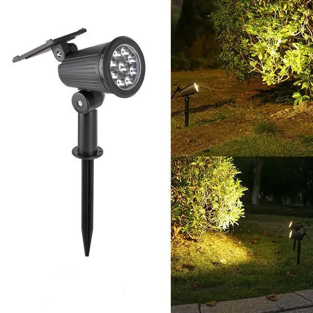 Projecteur Solaire 9 LED – Étanche IP65, Luminosité Réglable pour Jardin, Allée, Pelouse et Extérieur (Andromeda) LUMICONCEPT