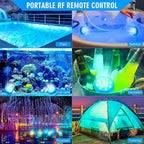 Lumières LED submersibles rechargeables avec télécommande – IP68 étanche, flottantes et à couleur changeante - LUMICONCEPT