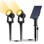 Lot de 2 Projecteurs Solaires LED Extérieur 3000K/6000K – Étanche IP65 (Draco) LUMICONCEPT
