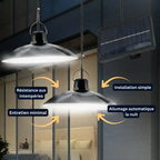Suspension Solaire LED – Simple ou Double Tête, Télécommande, Lumière Blanche, Étanche IP44, Éclairage Intérieur/Extérieur (Andromeda) - LUMICONCEPT