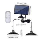 Suspension Solaire LED – Simple ou Double Tête, Télécommande, Lumière Blanche, Étanche IP44, Éclairage Intérieur/Extérieur (Andromeda) LUMICONCEPT