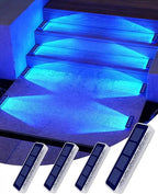 Lot de 4 Spots Solaires LED Bleu Extérieur IP68 pour Escaliers & Allées – Étanche IP68 (Hydra) LUMICONCEPT