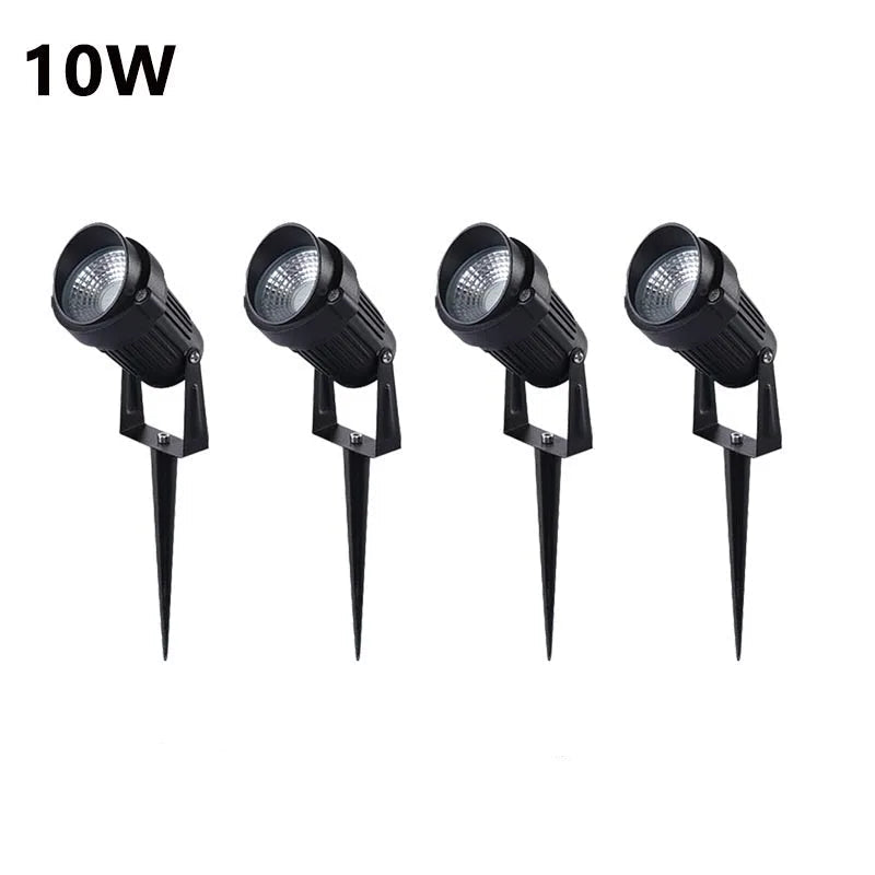 Projecteur LED de Jardin sur Piquet 10W – Étanche IP65, Éclairage Extérieur AC/DC (Cassiopeia) LUMICONCEPT
